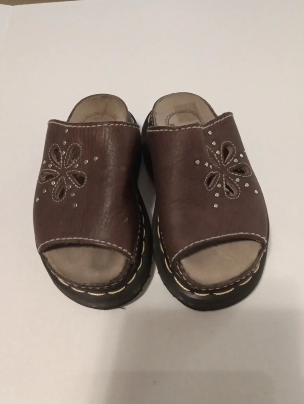 Dr Martens Vintage Kids Girls Sandals Slip On Chunky Flower Open Toe Size 12.5